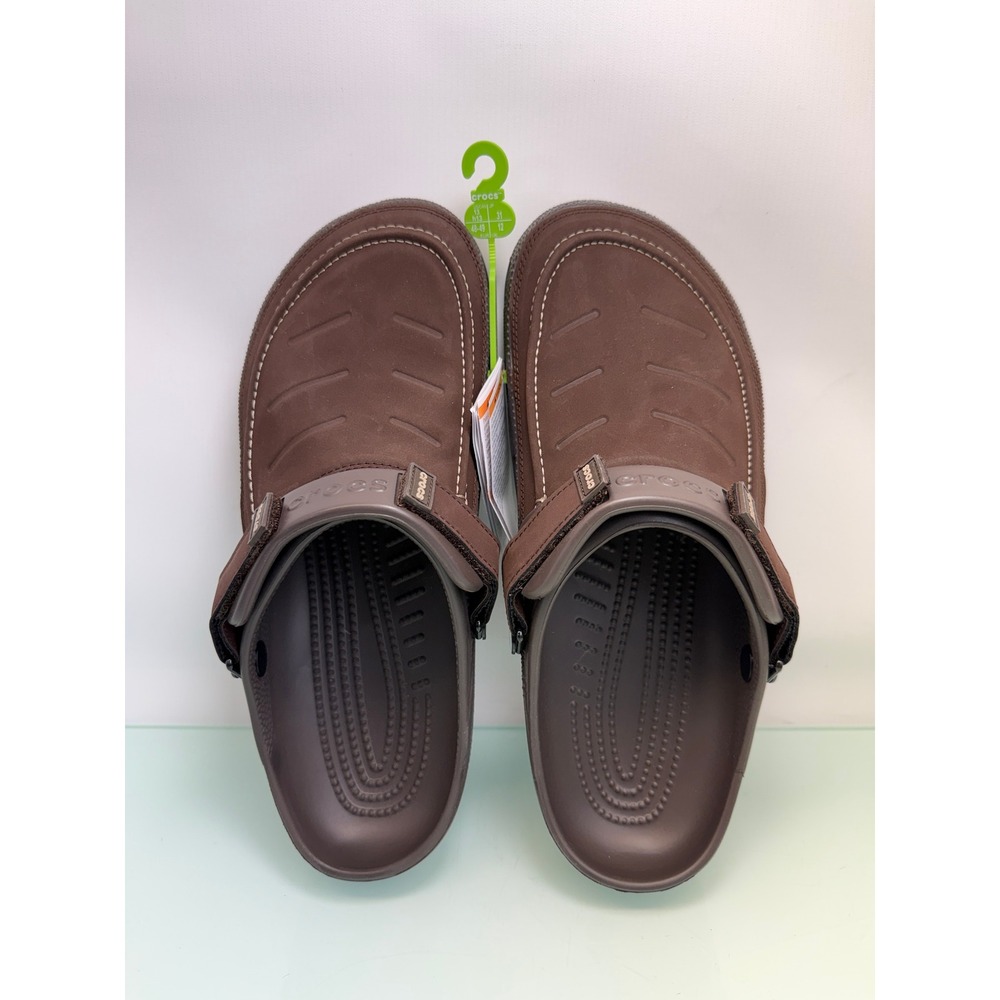 Crocs Yukon Vista II Clog Mens 13 Brown Faux Leather Gorpcore Outdoorsy Casual